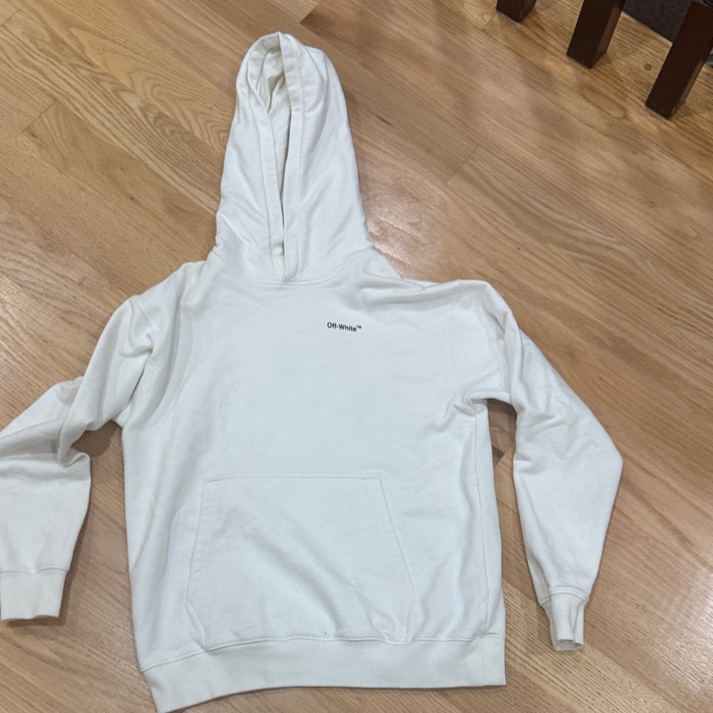 Off-White kids Cream Hoodie Sweater size 12